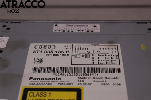Bilstereo til Audi A4 2007-2014 (Type IV) (B8) (B8) (8T1057186BX|)