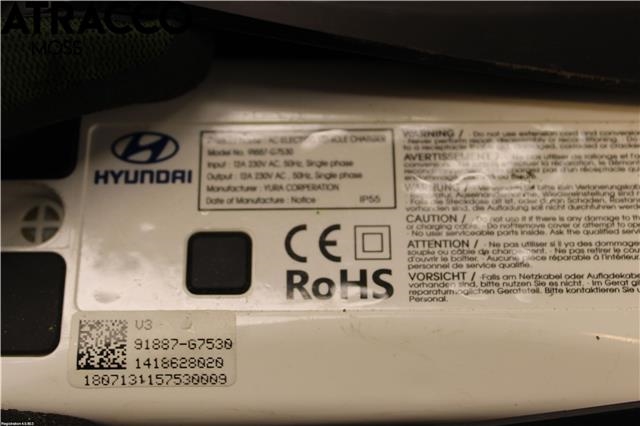 Batterilader kabel til Hyundai Ioniq Electric 2019-->> (Fase 2) (91888G7530|)
