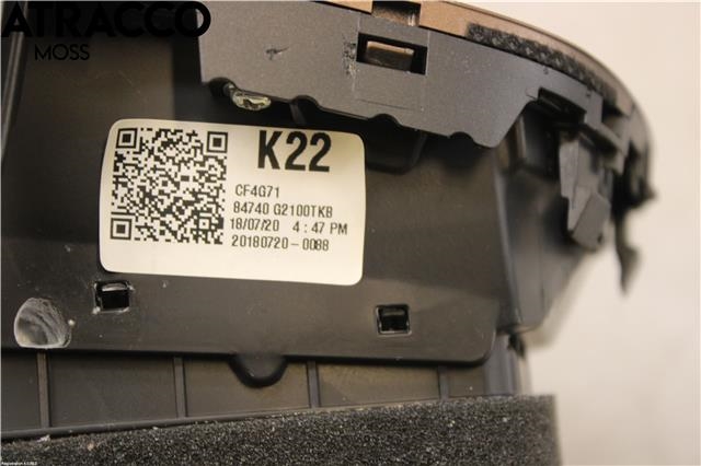 Dashbord friskluftdyse til Hyundai Ioniq Electric 2016-2019 (Fase 1)  (84740G2100TKB|)