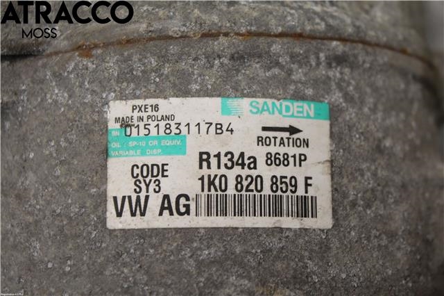 Aircondition kompressor til VW Touran 2007-2010 (Type I, Fase 2)  (1K0820808FX|)
