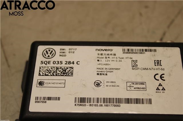Bilstereo diverse til Audi A3 2012-2016 (Type III, Fase 1)  (5QE035284C|)