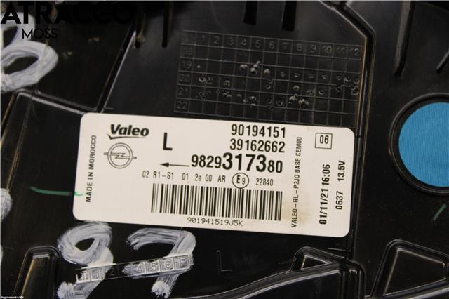 Baklykt venstre til Opel Corsa F 2019-->>  (9829317380|)