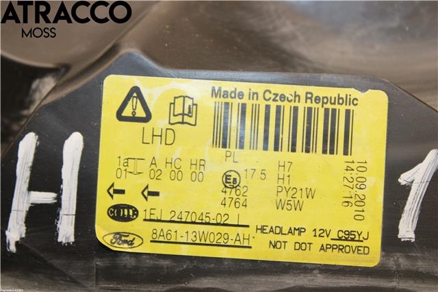 Frontlykt høyre halogen til Ford Fiesta 2008-2012 (Type VI, Fase 1)  (1734613|)