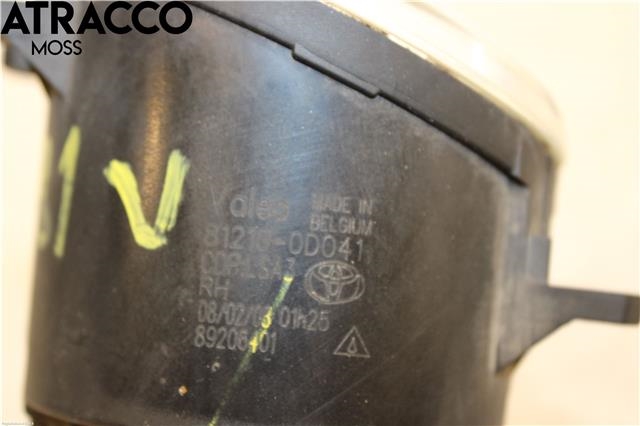 Tåkelykt høyre foran til Toyota Yaris 2006-2009 (Type II, Fase 1)  (812200D041|)