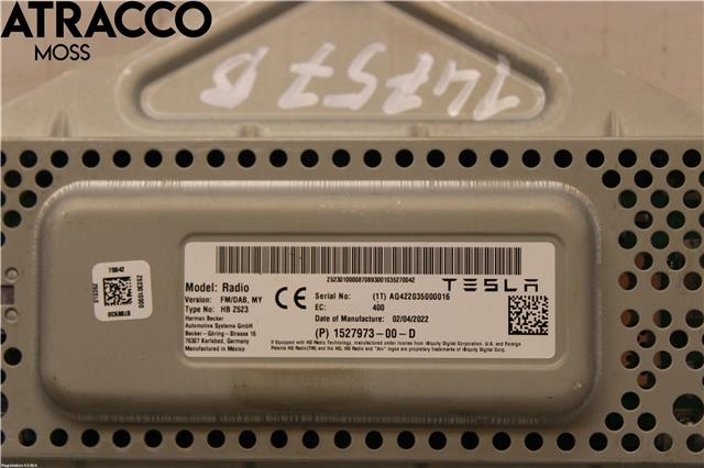 Bilstereo forsterker til Tesla Model Y 2021-2024 (Type I) (152797300D|)