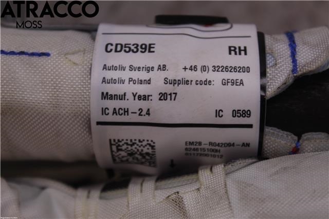 Airbag gardin høyre til Ford S-Max 2015-->> (Type II)  (2309737|)