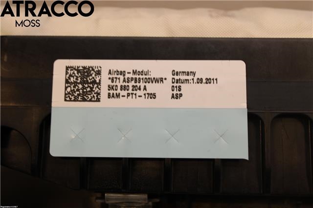 Airbag passasjer til VW CC 2008-2012 (PASSAT CC) (PASSAT CC) (5K0880204A|)