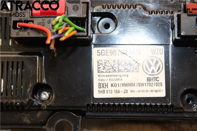 Varmeapparat betjening til VW e-Golf 2014-2017 (Fase 1) (5GE907044AN|)