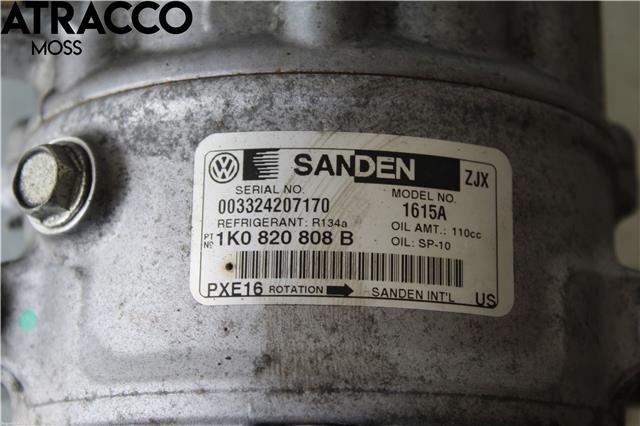 Aircondition kompressor til VW Golf VI 2008-2012  (Sanden|1K0820808FX|)