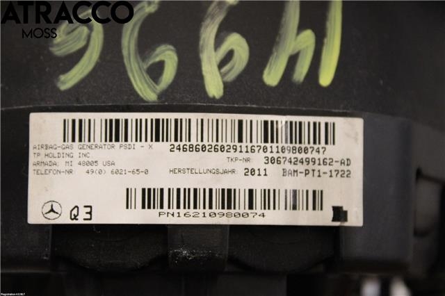 Airbag rattpute til Mercedes C-Klasse 2011-2014 (Fase 2) (W204) (W204) (A0008606403|)