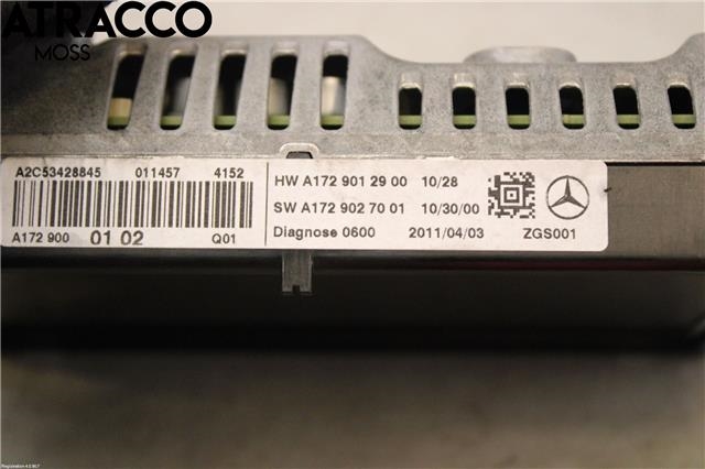 Multimedia display (MCU - Media Controller Unit) til Mercedes C-Klasse 2007-2011 (Fase 1) (W204) (W204) (A1729008500|)