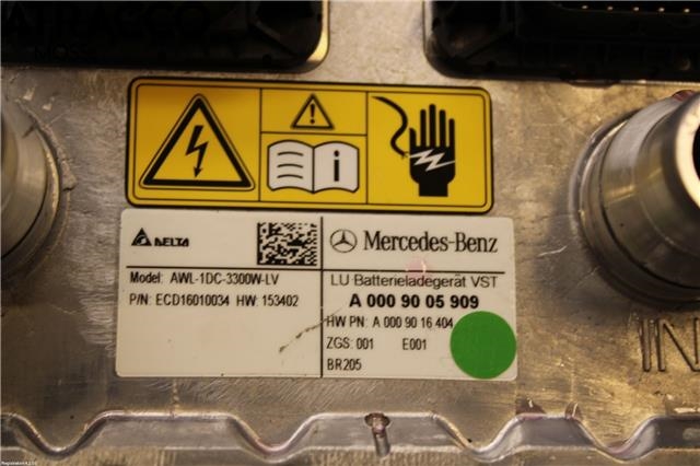 Batterilader (OBC - On Board Charger) til Mercedes C-Klasse 2014-2018 (Fase 1) (W205) (W205) (A0009005909|)
