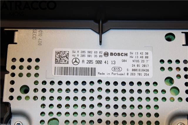 Multimedia display (MCU - Media Controller Unit) til Mercedes C-Klasse 2014-2018 (Fase 1) (W205) (W205) (A2059004113|)