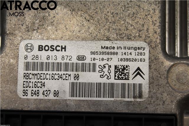 Styreenhet motor til Peugeot Partner 2008-2015 (Type II, Fase 1)  (1943J3|)