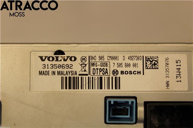 Multimedia display (MCU - Media Controller Unit) til Volvo V70 2014-2016 (Type III, Fase 2)  (31350692|)