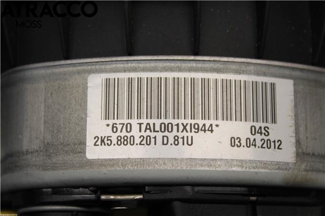 Airbag rattpute til VW Caddy 2010-2015 (Type III, Fase 2)  (2K5880201D|)
