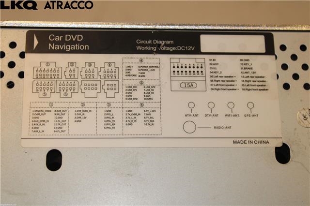 Multimedia display (MCU - Media Controller Unit) til Mazda 6 2013-2015 (Type III, Fase 1)  (GHR966DV0A|)