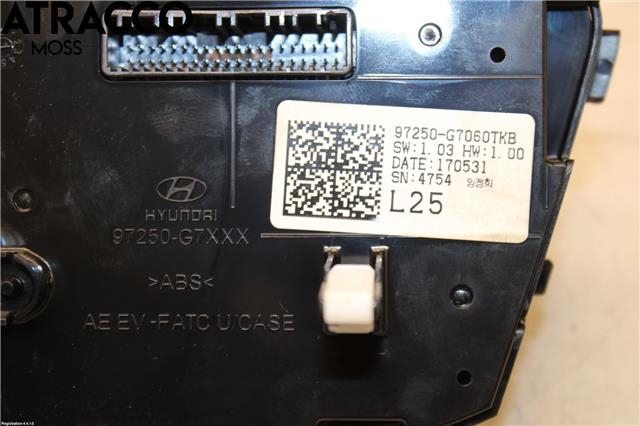 Varmeapparat betjening til Hyundai Ioniq Electric 2016-2019 (Fase 1)  (97250G7060TKB|)