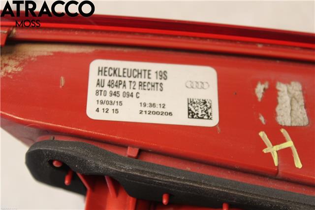 Baklykt høyre indre til Audi A5 2007-2016 (Type I)  (8T0945094C|)