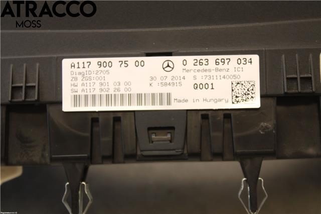 Instrumentpanel til Mercedes CLA 2013-2019 (C117) (C117) (A1179007500|)
