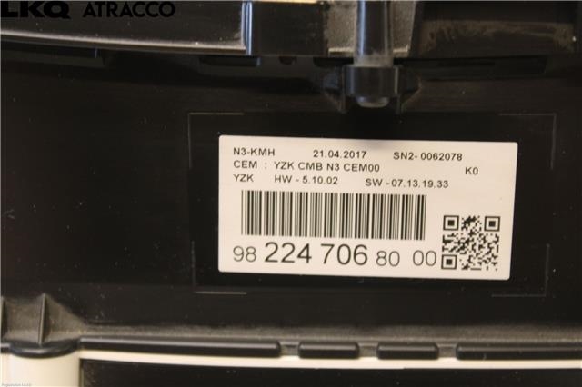 Instrumentpanel til Toyota Proace 2016-->> (Type II)  (SU001A7533|)