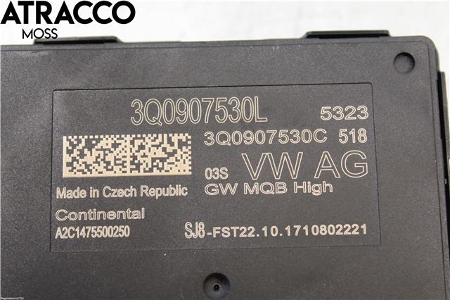 Styreenhet diverse til Audi A3 2016-2020 (Type III, Fase 2)  (3Q0907530L|)