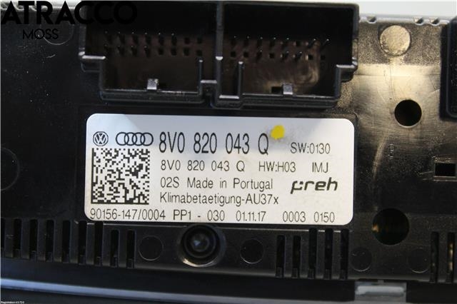 Varmeapparat betjening til Audi A3 2016-2020 (Type III, Fase 2) (8V0820043Q|)