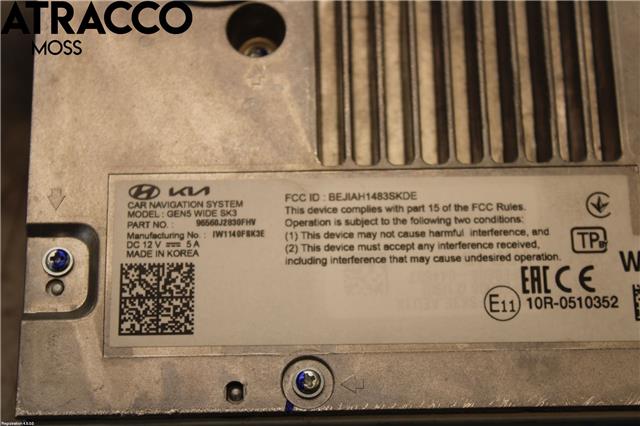 Bilstereo navigasjon til Kia e-Soul 2019-->> (Type III)  (96560J2830FHV|)