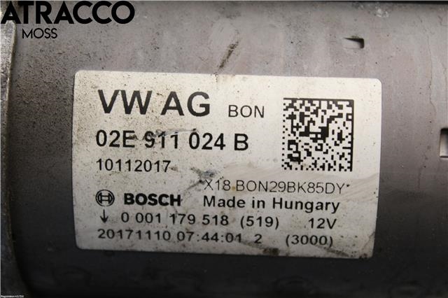 Starter til Audi A3 2016-2020 (Type III, Fase 2)  (02E911024BX|)