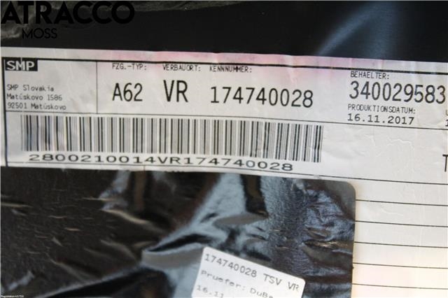 Dørtrekk høyre til Audi A3 2016-2020 (Type III, Fase 2) (8V5867104H|)