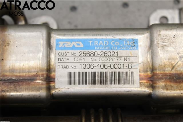 EGR-kjøler til Toyota RAV4 2006-2009 (Type III, Fase 1)  (2568026020|)