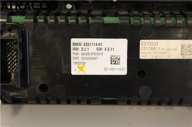 Varmeapparat betjening til BMW 7-Serie 2009-2015 (F01/F02/F03/F04) (F01/F02/F03/F04) (423111401|)