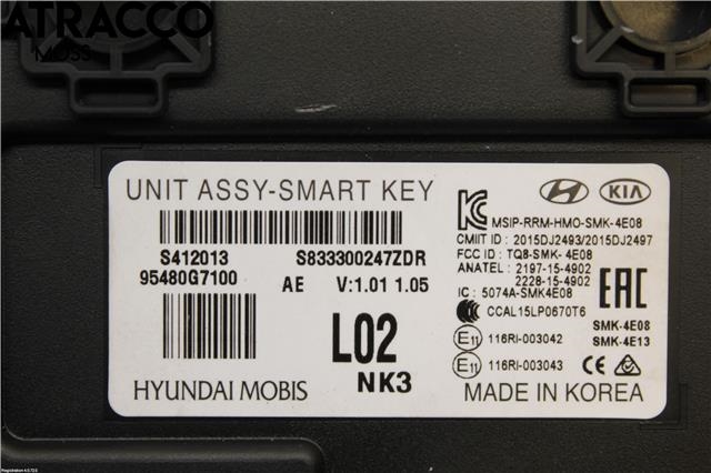 Styreenhet nøkkelfri/keyless til Hyundai Ioniq Electric 2016-2019 (Fase 1)  (95480G7100|)