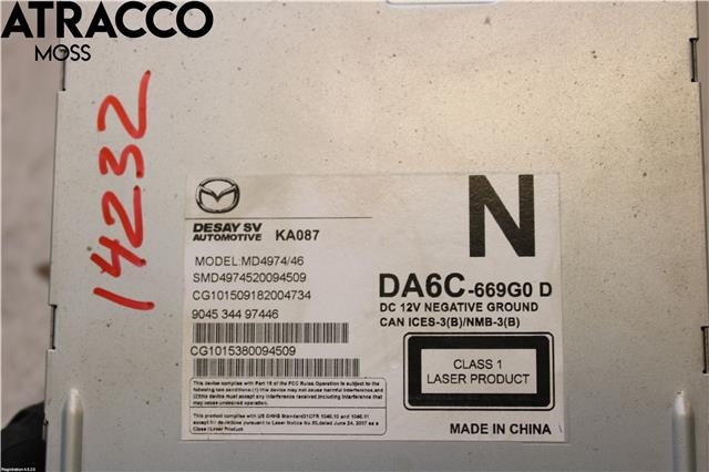 Bilstereo til Mazda CX-3 2015-2022  (DA6C669G0D|)