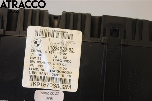 Instrumentpanel til BMW 1-Serie 2004-2011 (E81/E82/E87/E88) (E81/E82/E87/E88) (62109283793|)