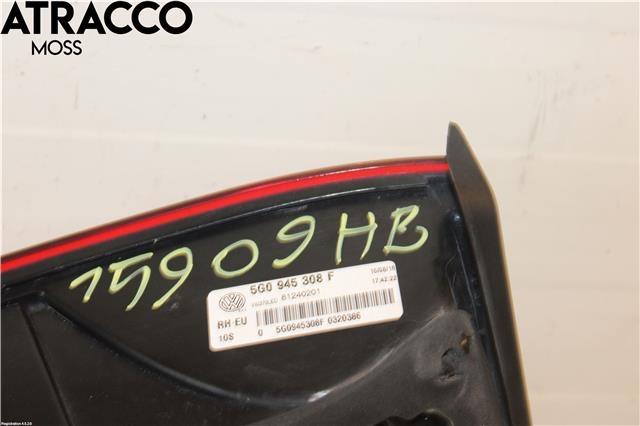 Baklykt høyre indre til VW Golf VII 2012-2017 (Fase 1)  (5G0945308F|)