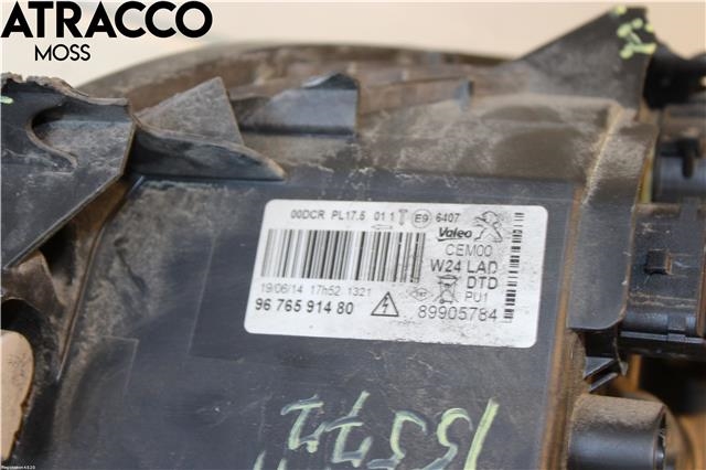 Frontlykt høyre halogen til Peugeot 508 2011-2014 (Type I, Fase 1)  (9676591480|)