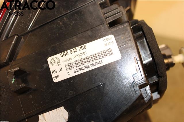 Baklykt høyre til VW Golf VII 2012-2017 (Fase 1)  (5G0945208|)