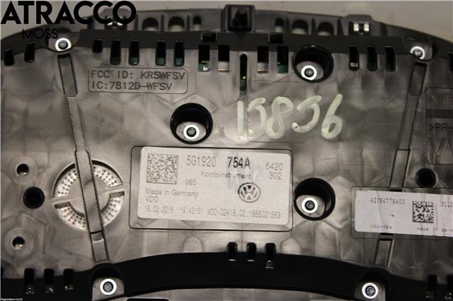 Instrumentpanel til VW Golf VII 2012-2017 (Fase 1)  (5G1920754A|)