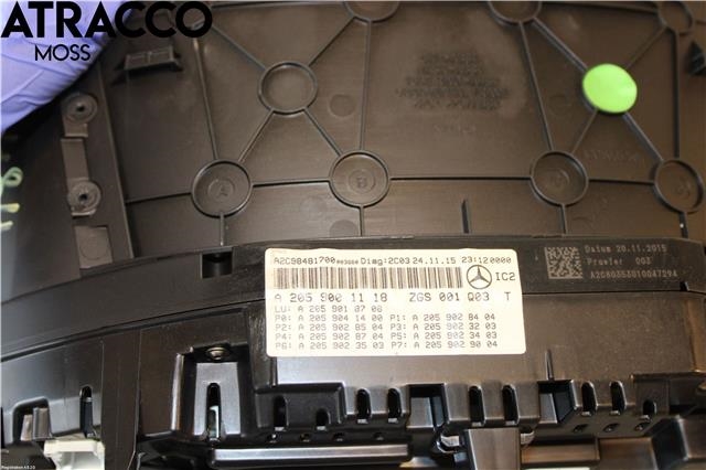 Instrumentpanel til Mercedes C-Klasse 2014-2018 (Fase 1) (W205) (W205) (A2059001118|)