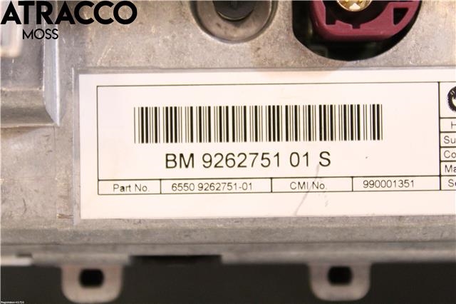 Multimedia display (MCU - Media Controller Unit) til BMW 1-Serie 2011-2015 (Fase 1) (F20/F21) (F20/F21) (65509270391|)
