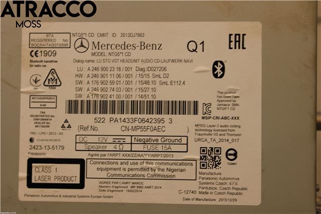 Bilstereo til Mercedes B-Klasse 2011-2018 (W246) (W246) (A2469002318|)