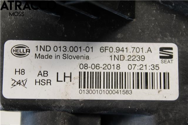 Tåkelykt høyre foran til Seat Ibiza 2018-->> (Type V)  (6F0941701A|)