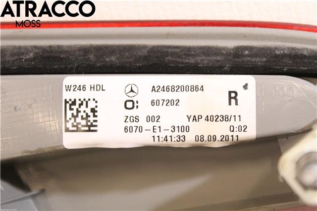 Baklykt høyre indre til Mercedes B-Klasse 2011-2018 (W246) (W246) (A2468200864|)