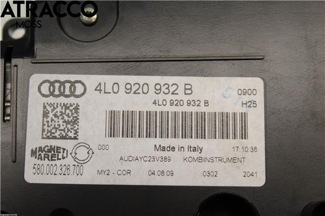 Instrumentpanel til Audi Q7 2006-2010 (Type I, Fase 1)  (4L0920930QX|)
