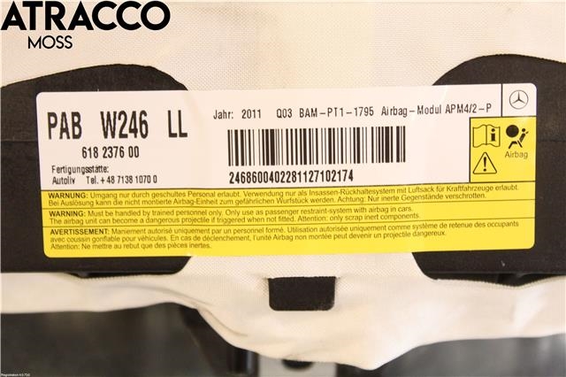 Airbag passasjer til Mercedes B-Klasse 2011-2018 (W246) (W246) (A2468600402|)
