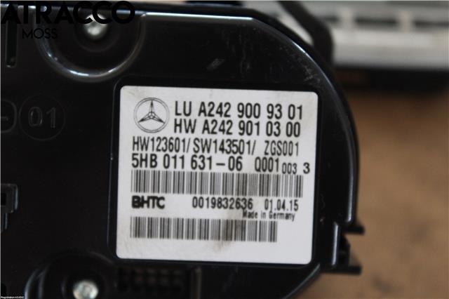 Varmeapparat betjening til Mercedes B-Klasse 2011-2018 (W246) (W246) (A2429009301|)
