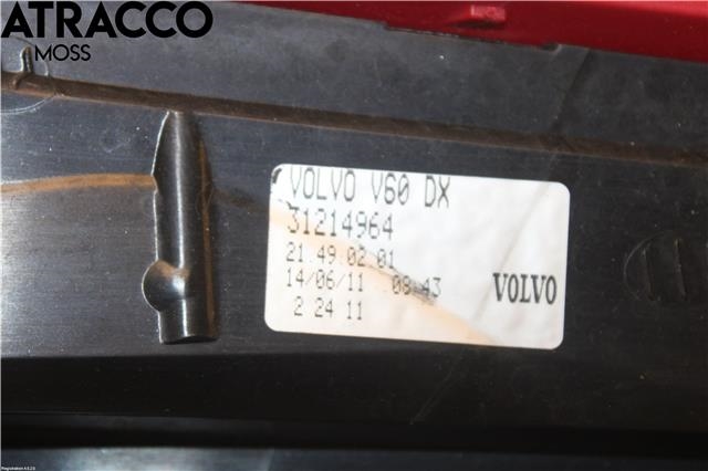 Baklykt høyre til Volvo V60 2010-2013 (Type I, Fase 1)  (31395929|)