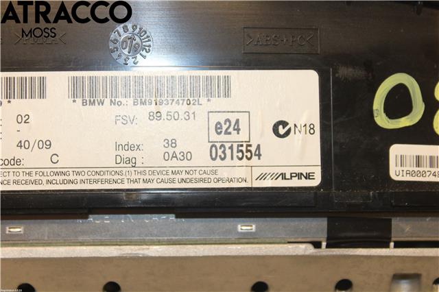 Multimedia display (MCU - Media Controller Unit) til BMW 5-Serie 2003-2010 (E60/E61) (E60/E61) (65829193757|)