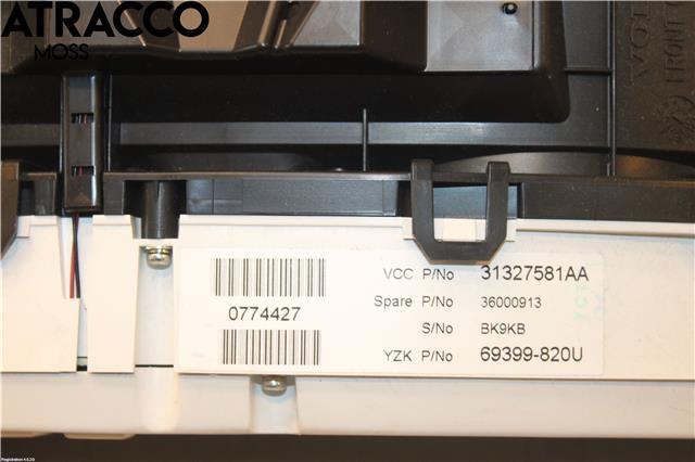Instrumentpanel til Volvo V60 2010-2013 (Type I, Fase 1)  (36001888|)